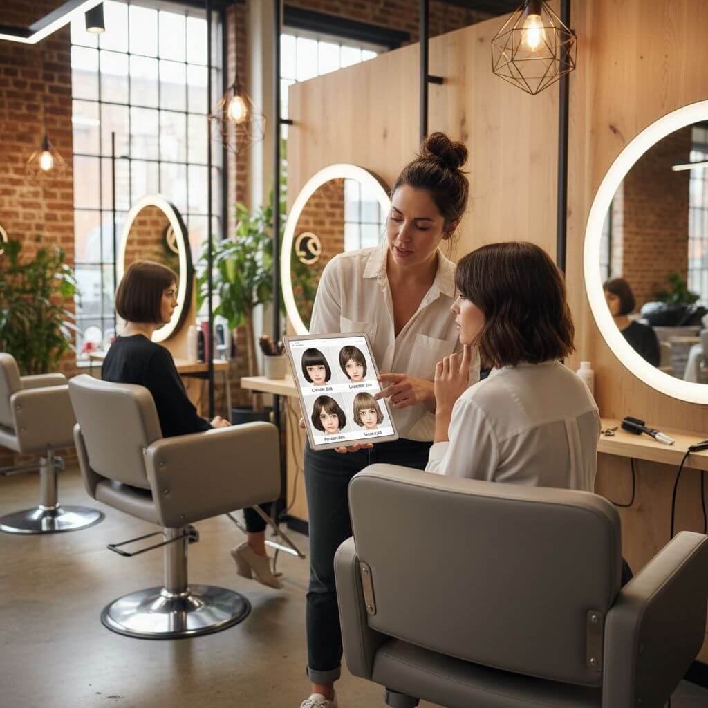 Pre-Salon Bob Haircut Preview