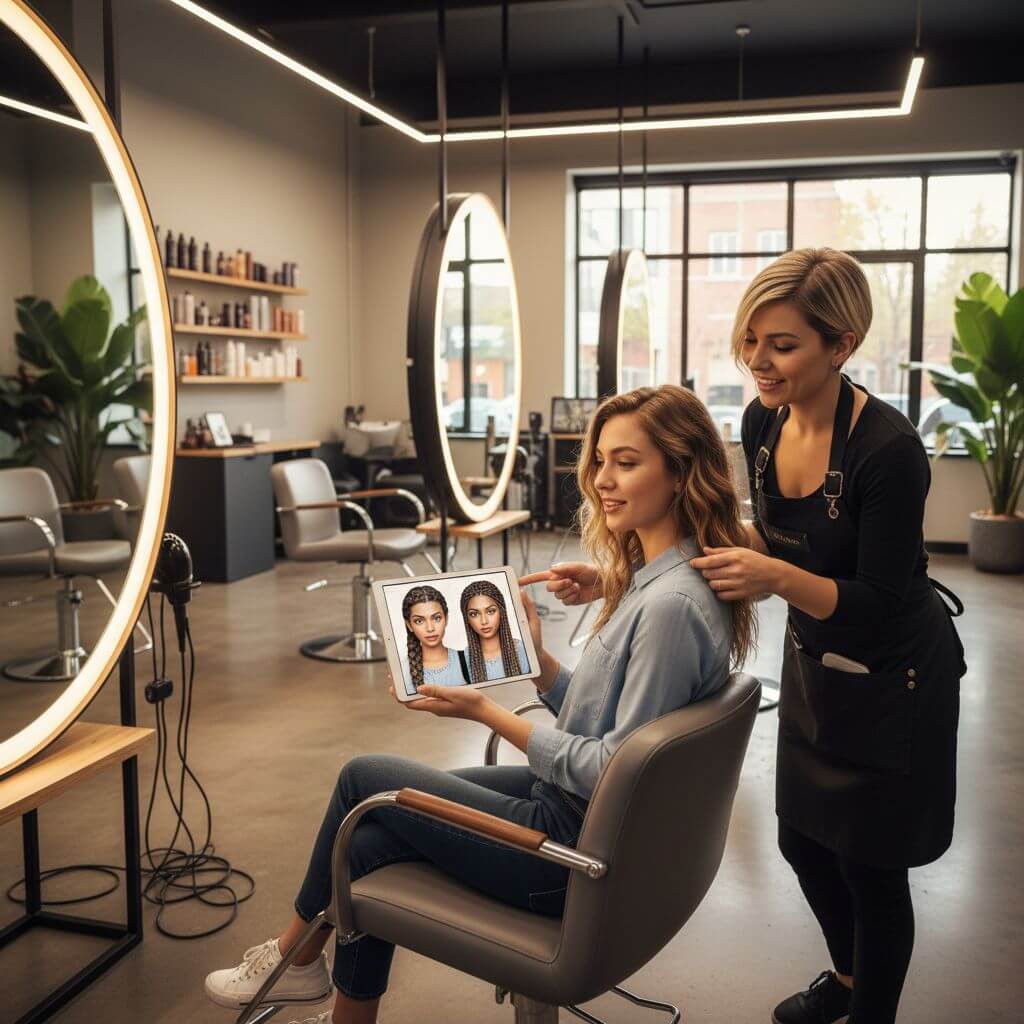 Pre-Salon AI Braids Filter Preview