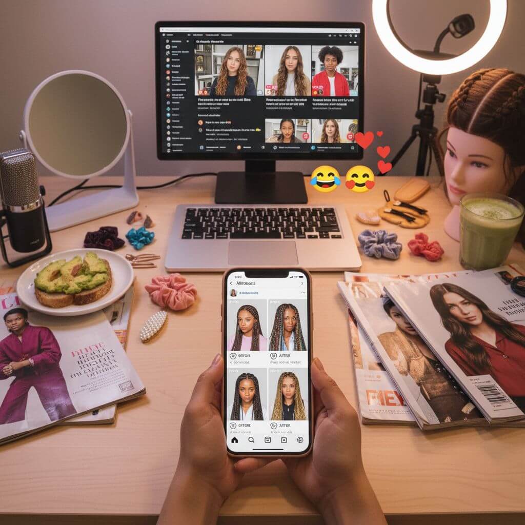 Social Media AI Braids Filter Trends