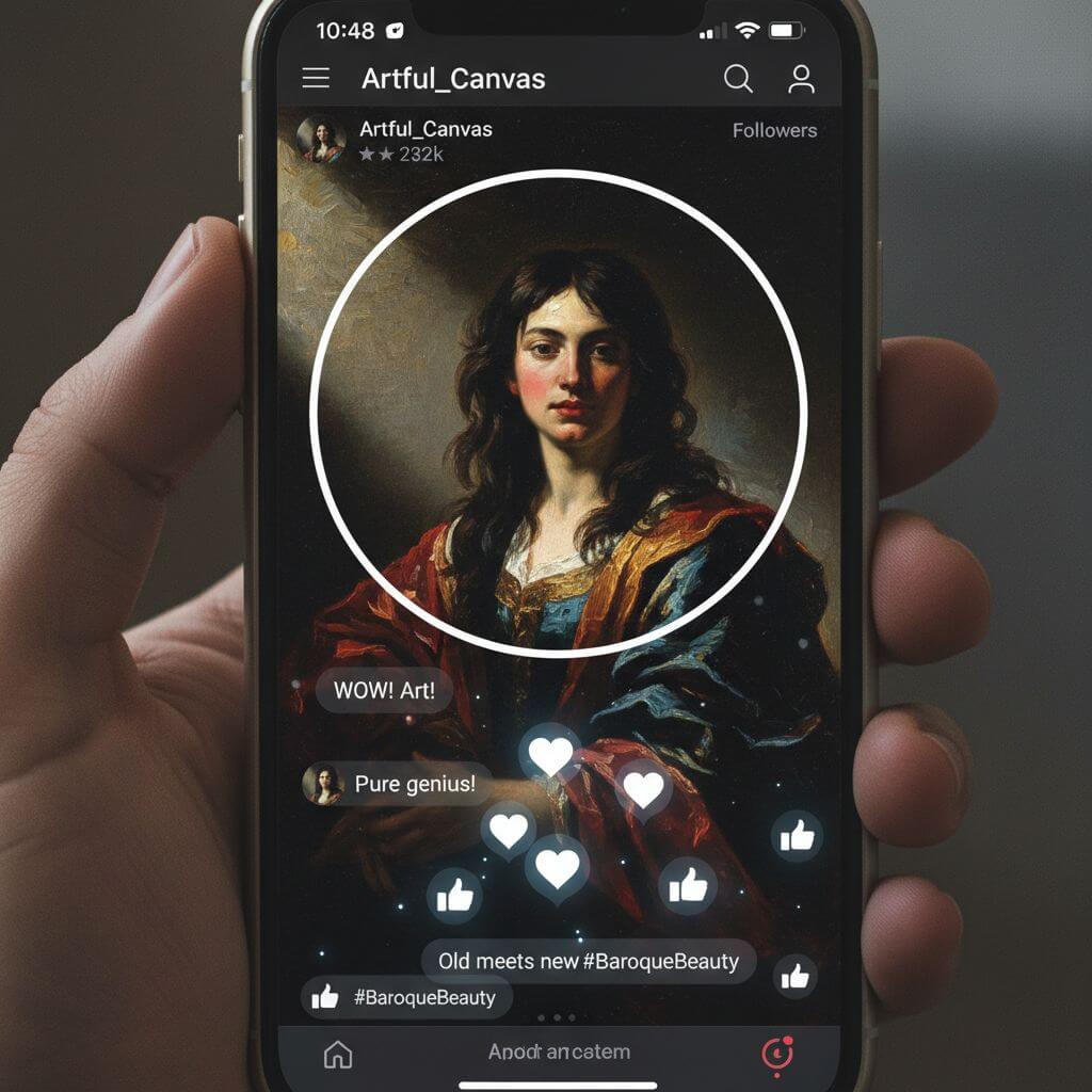 Social Media Oil Painting Content