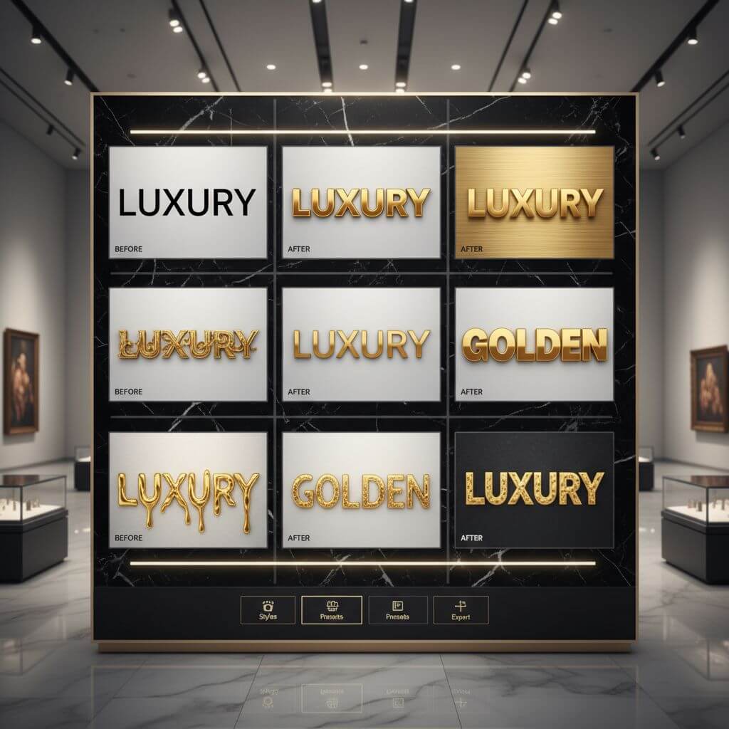 3D Gold Text Generator